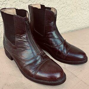 Ariat Boots Womens 6 Brazil Dark Brown Leather Zip Paddock Riding Equestrian